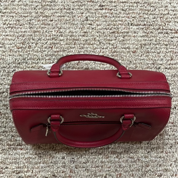 Coach Rowan Satchel Bag for Women - Dark Fuchsia - F79946 - Picture 4 of 12